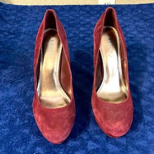 Bakers Burgundy Platform Stilleto Pumps